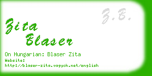 zita blaser business card